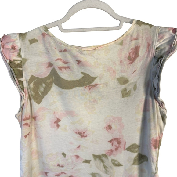 H&M Conscious Collection Pink and Cream Pastel Floral Tank Top Size M Casual - Picture 9 of 10